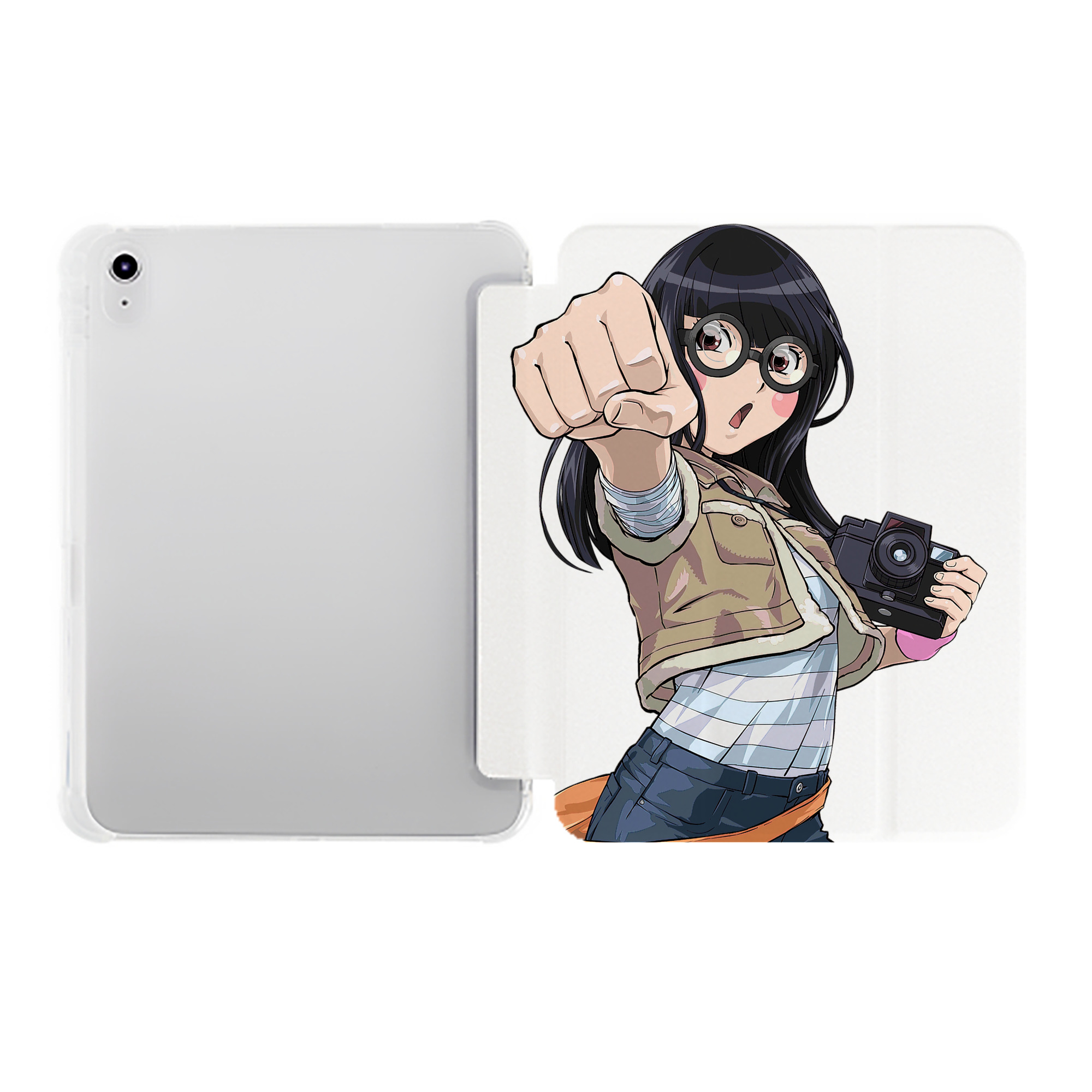 （画像用） 遊☆戯☆王 Yu-Gi-Oh! IPad ケース ペン収納付き 三つ折りスタンド PUレザー×シリコン 対応機種9.5/10.5/10.9インチ